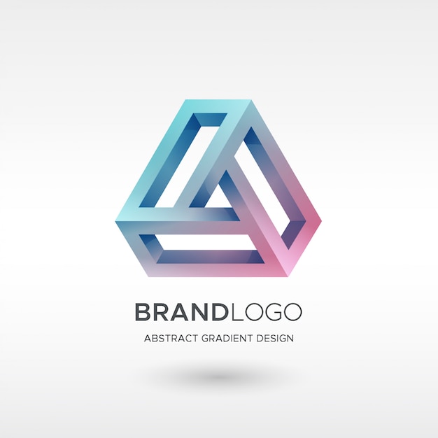 Vetor logotipo do triângulo gradiente