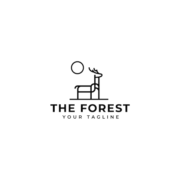 Logotipo do veado da floresta