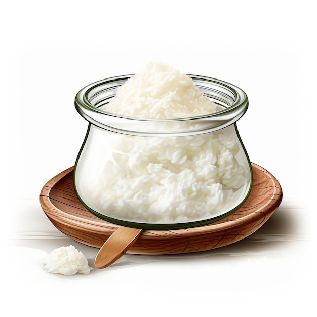 Vetor logotipo do vetor de adesivo arroz leite vetor fundo branco i