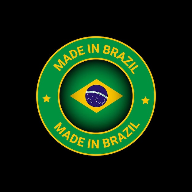 Vetor logotipo do vetor made in brazil