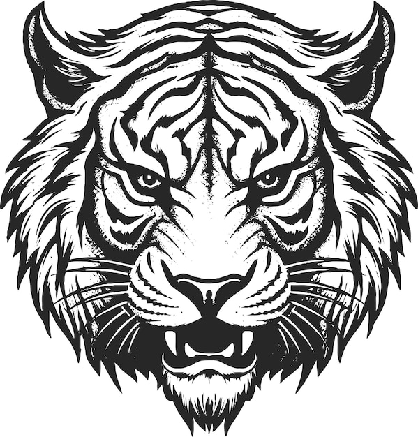 Logotipo do vetor tigre cabeça de tigre