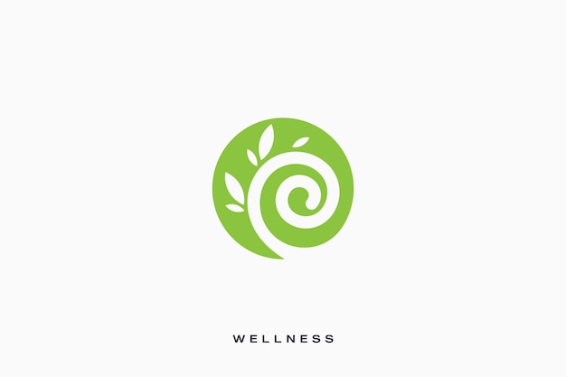 Vetor logotipo do vetor wellness spa natureza e meio ambiente