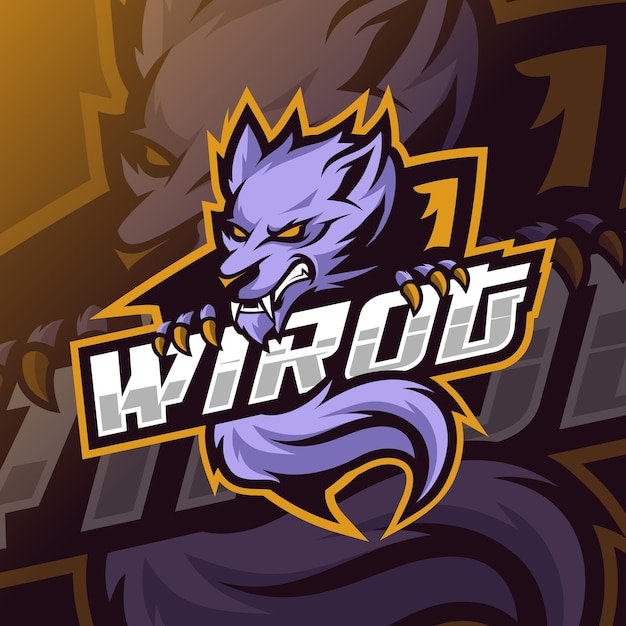 Logotipo do wolves mascot esport