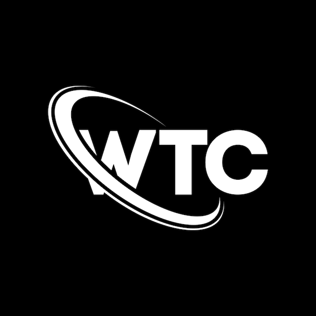 Vetor logotipo do wtc design de letra wtc iniciais logotipo wtc ligado com círculo e monograma em maiúscula logotipo wcc tipografia para negócios de tecnologia e marca imobiliária