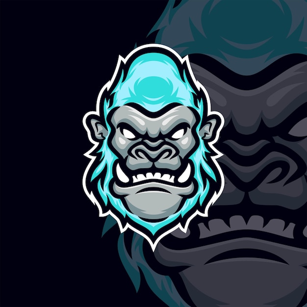 Logotipo do yeti masscot esport vetor premium