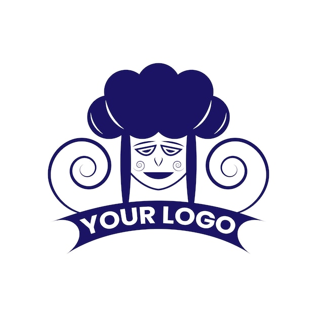 Logotipo dos desenhos animados da senhora chef
