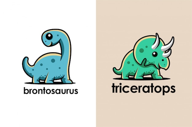Logotipo dos desenhos animados de dinossauro
