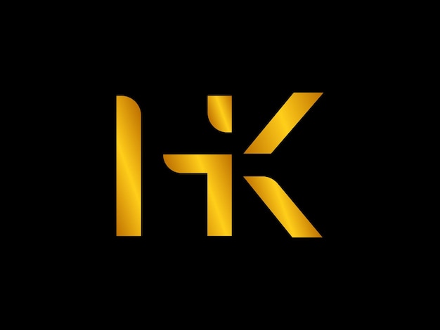 Logotipo dourado com o título'logo for the hk'