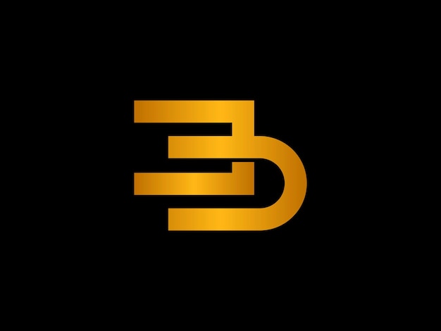 Vetor logotipo dourado com o título'logotipo para ed