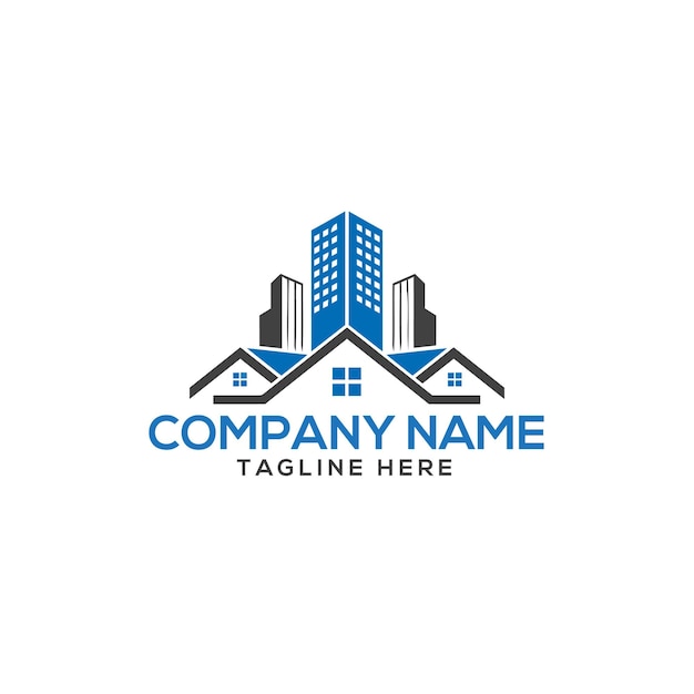 Logotipo e cartão de visita da casa imobiliária