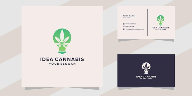 Logotipo e cartão de visita da idea cannabis