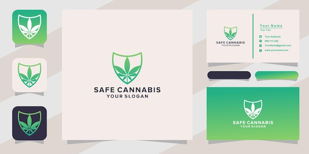 Logotipo e cartão de visita da safe cannabis