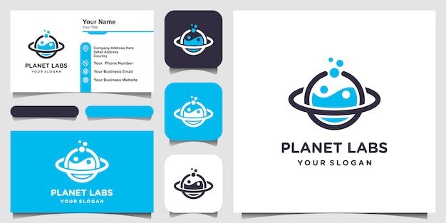 Logotipo e cartão de visita do creative planet labs