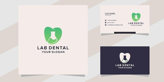 Logotipo e cartão de visita do laboratório odontológico