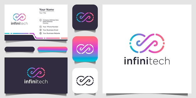 Logotipo e cartão de visita infinito