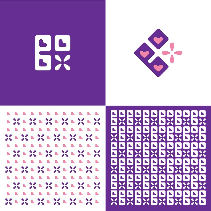 logotipo e padrão da caixa
