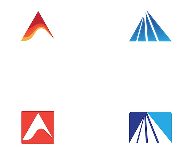 Logotipo e símbolo da pirâmide vetor de modelo de design abstrato de negócios