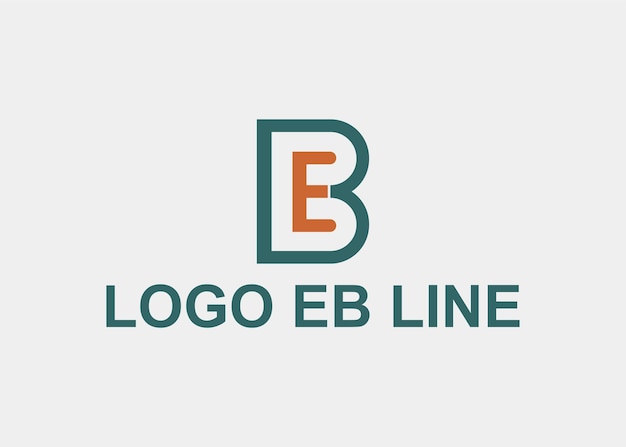 Logotipo eb linha carta nome da empresa