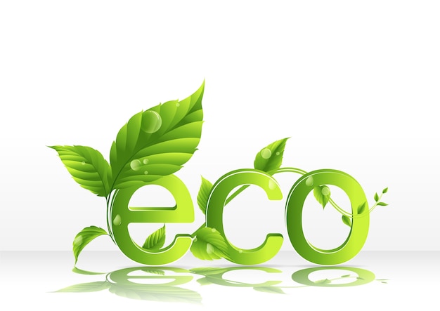 Vetor logotipo eco abstrato