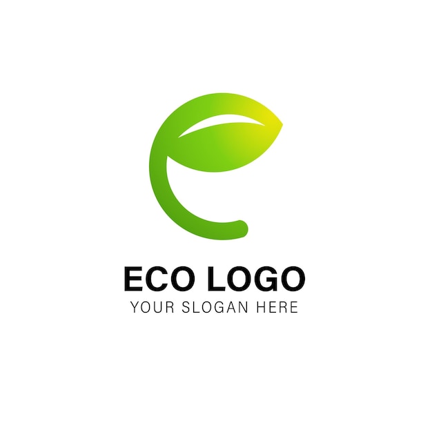 Vetor logotipo eco green leaf