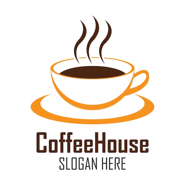 Vetor logotipo elegante do café
