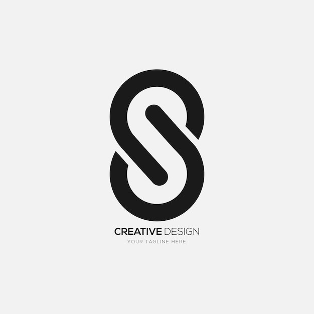 Vetor logotipo elegante do monograma da letra criativa s