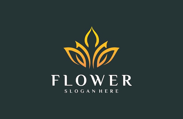 logotipo elegante flores