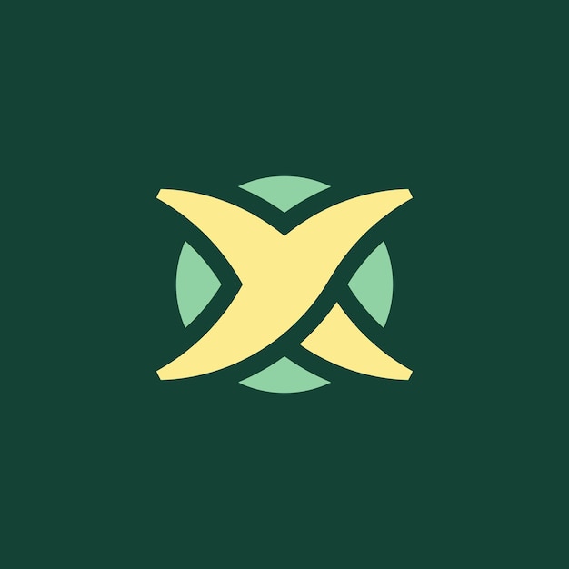 Vetor logotipo em negrito e moderno letra yx ou círculo xy