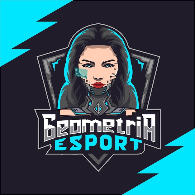 Vetor logotipo esport com fundo legal