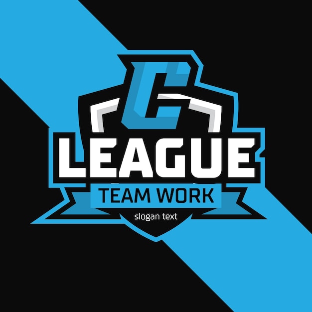 Logotipo esports letra c modelo de design iniciais do logotipo do jogador ilustração iniciais logotipo do trabalho em equipe