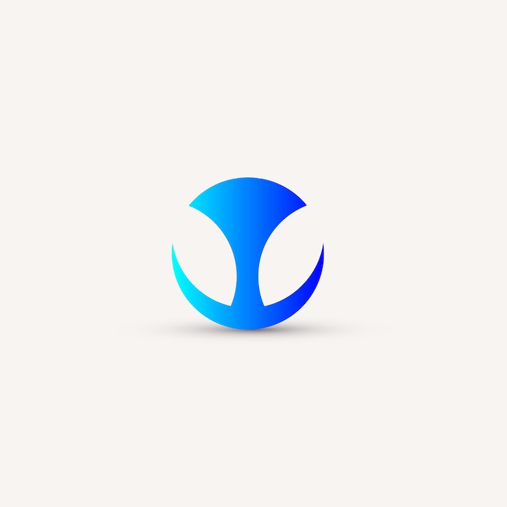 Vetor logotipo exclusivo da âncora do navio