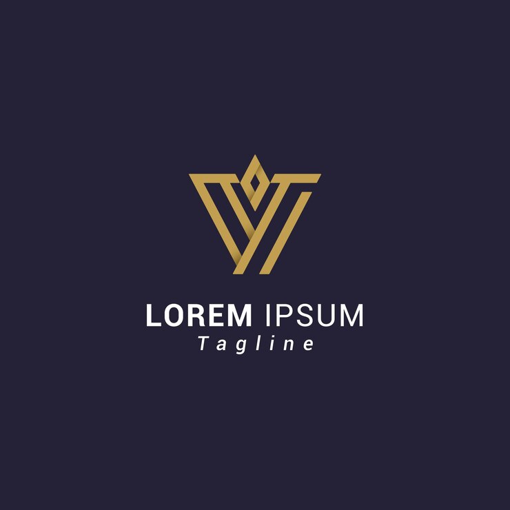 Logotipo exclusivo da arte da linha criativa da letra V