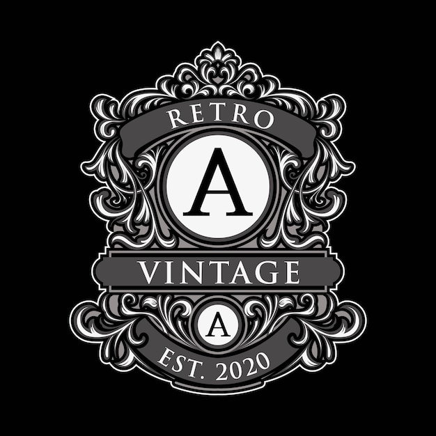 Vetor logotipo exclusivo de etiqueta vintage
