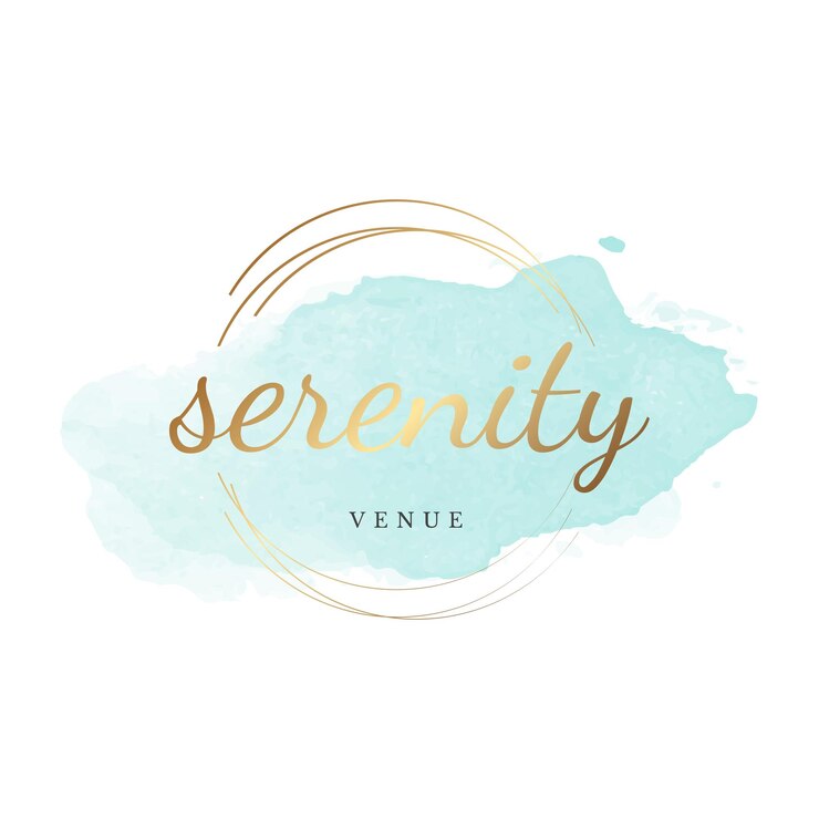 Vetor logotipo feminino com textura de aquarela e elementos dourados