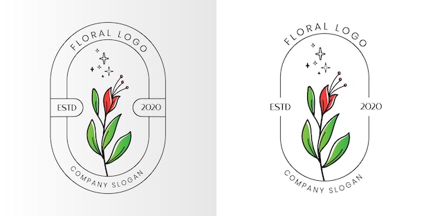 Logotipo feminino floral de beleza para salão de beleza, spa, butique e empresa de cosméticos