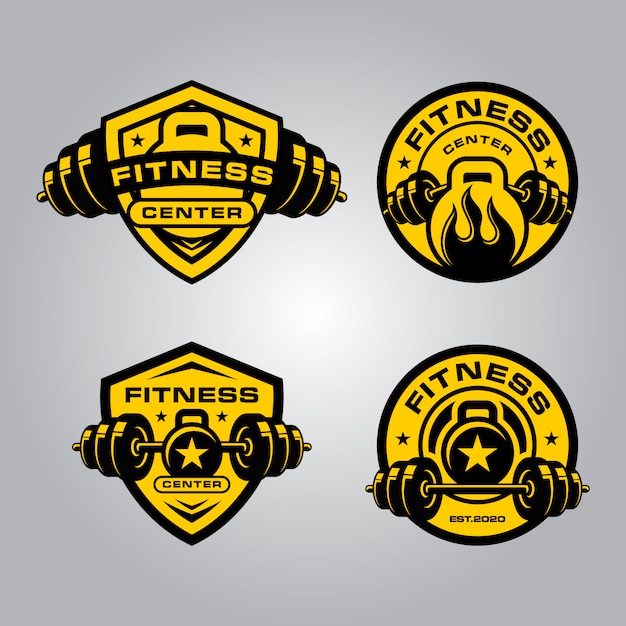 Vetor logotipo fitness e crossfit
