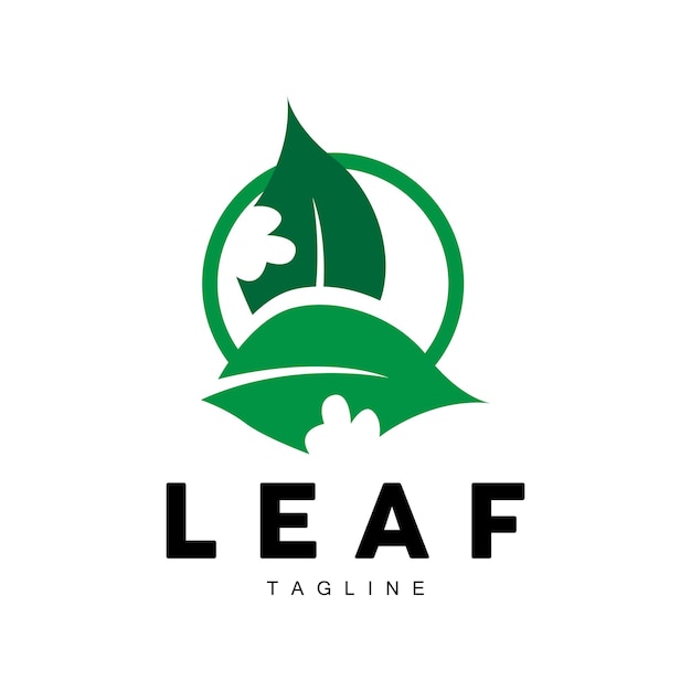 Logotipo Folha Verde Ecologia Planta Natural Vetor Natureza Design Ilustração Modelo Ícone