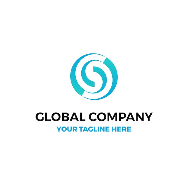 Vetor logotipo global de transporte de letras s