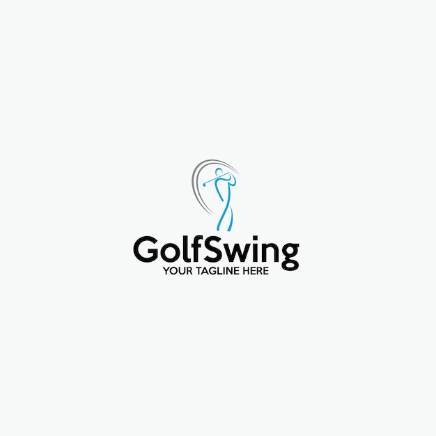 Vetor logotipo golf swing