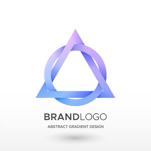 Logotipo gradiente do círculo triângulo