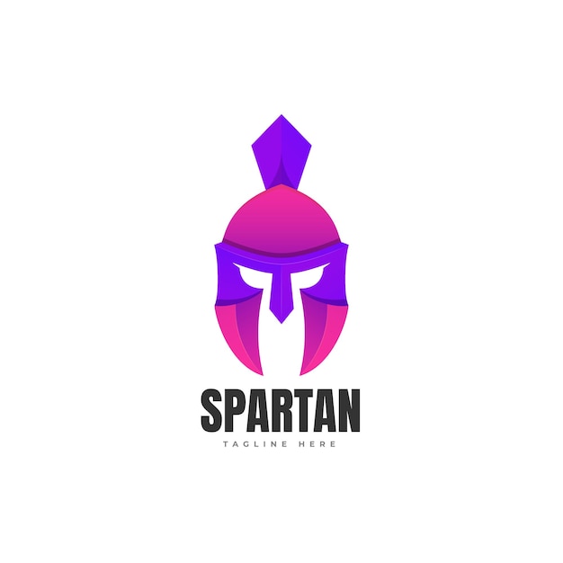 Vetor logotipo gradiente spartan