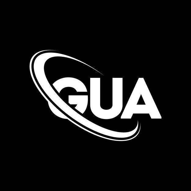 Logotipo gua gua letra gua letra logotipo design iniciais gua logotipo ligado com círculo e maiúsculas monograma logotipo gua tipografia para negócios de tecnologia e marca imobiliária