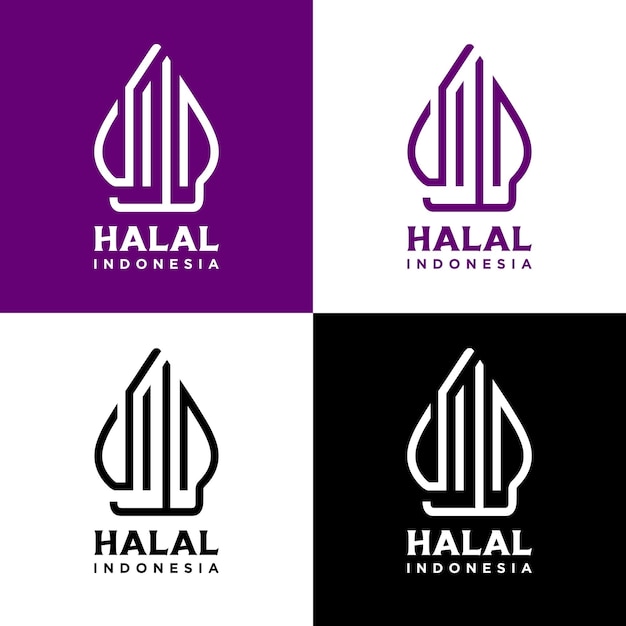 Logotipo halal indonésio nova marca 2022 Logotipo Halal Logotipo certificado de alimentos Halal