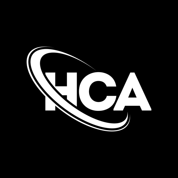 Vetor logotipo hca hca letra hca letra logotipo design iniciais logotipo hca ligado com círculo e maiúsculas logotipo monograma hca tipografia para negócios de tecnologia e marca imobiliária