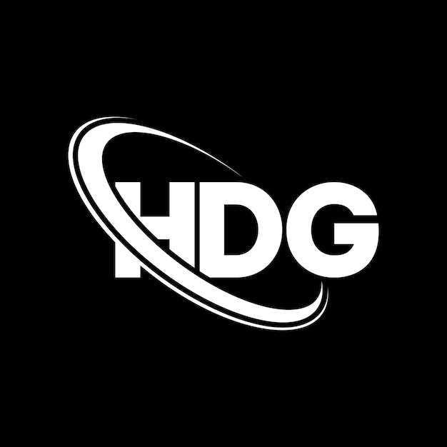 Vetor logotipo hdg (letra hdg) design de logotipo de letra hdg (iniciais hdg) logotipo ligado com círculo e monograma em maiúsculas logotipo hd g tipografia para negócios de tecnologia e marca imobiliária