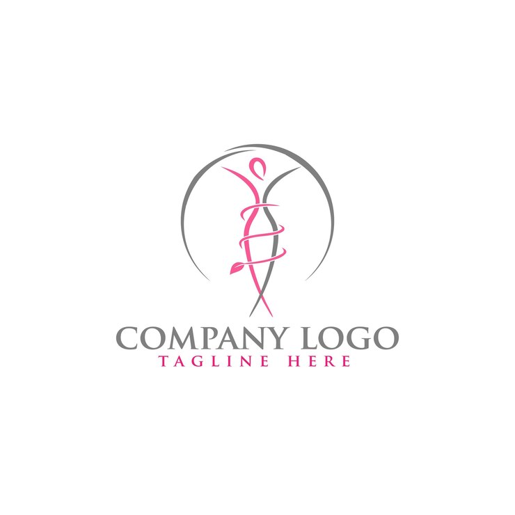 Vetor logotipo humano de ioga abstrato logotipo de equilíbrio de flor de pessoa de linha