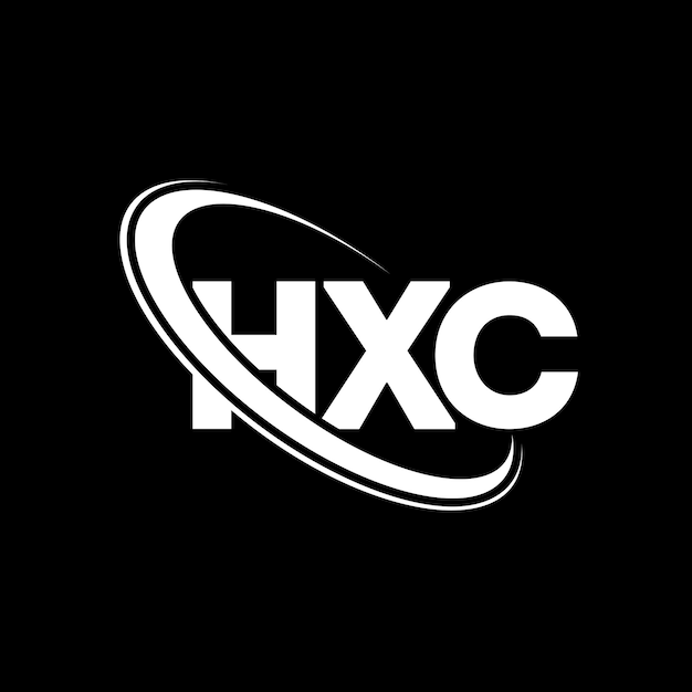 Logotipo hxc design de logotipo de letra hxc iniciais logo hxc ligado com círculo e letra maiúscula logotipo de monograma hxc tipografia para negócios de tecnologia e marca imobiliária