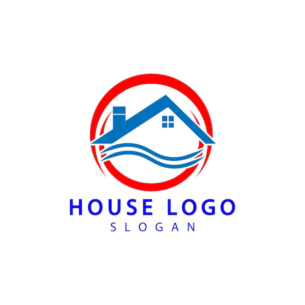 Vetor logotipo imobiliário ilustração vetorial do modelo de design do logotipo do construtor