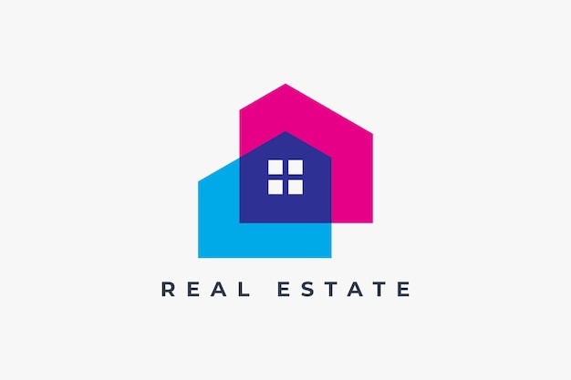 Logotipo Imobiliário Moderno intersectar Estilo utilizável para Arquitetura Edifício habitação casa apartamento