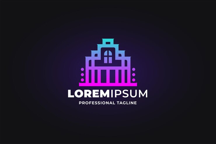 Vetor logotipo imobiliário premium